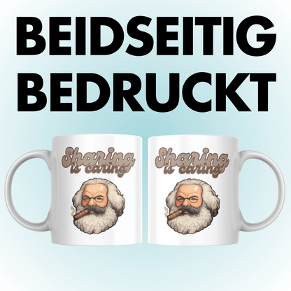 Sharing Is Caring Karl Marx Kaffee Tasse
