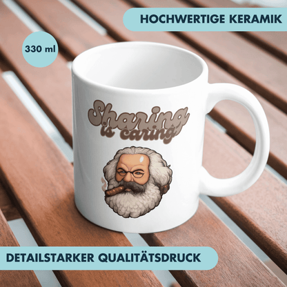 Sharing Is Caring Karl Marx Kaffee Tasse