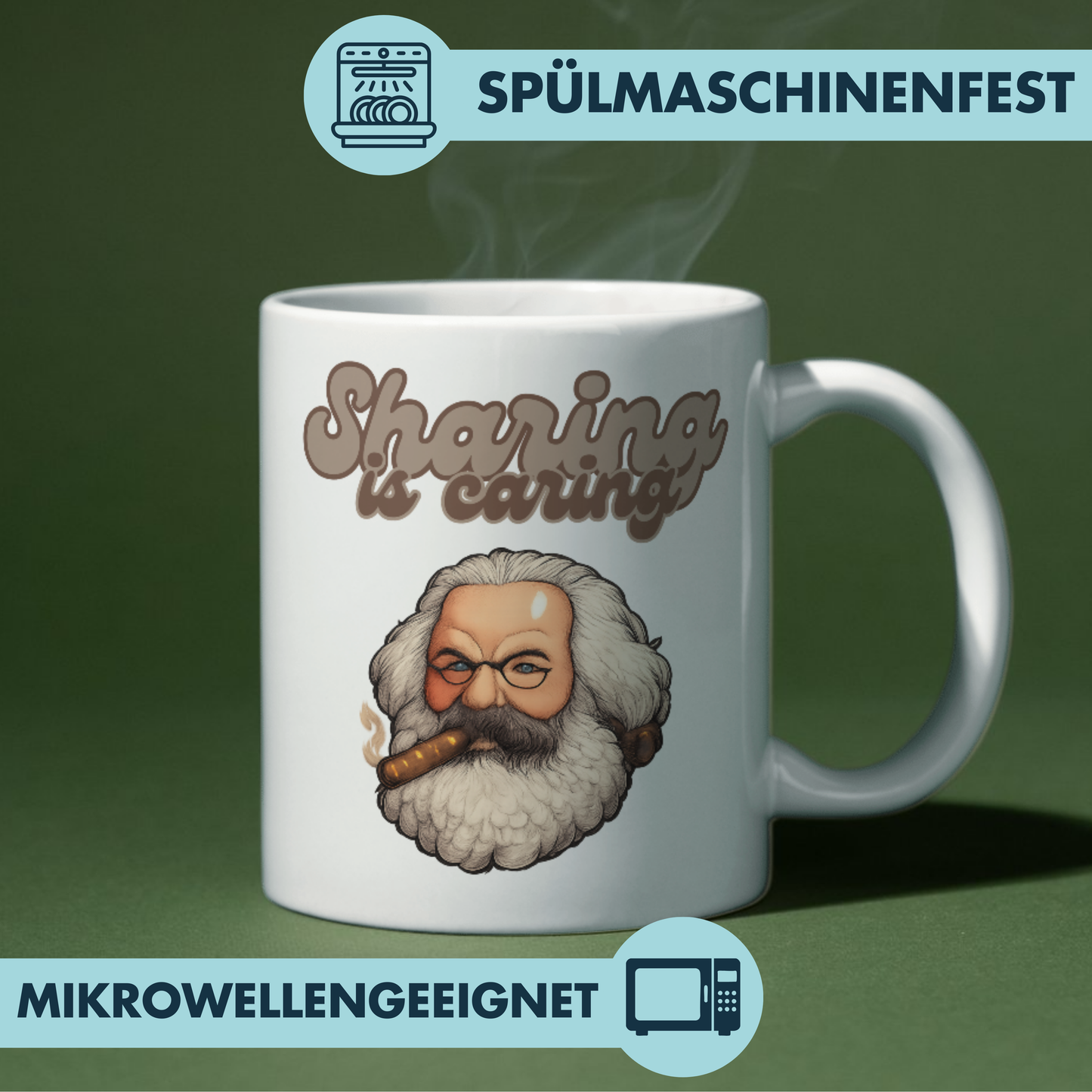 Sharing Is Caring Karl Marx Kaffee Tasse