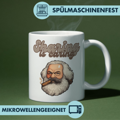 Sharing Is Caring Karl Marx Kaffee Tasse