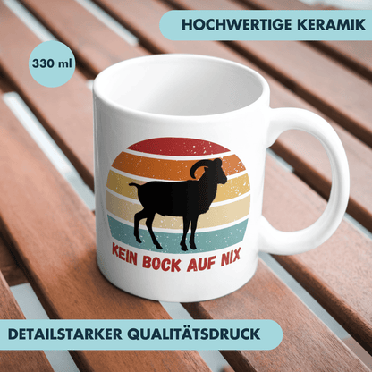 Kein Bock Auf Nix Ziegenbock Wortspiel Kaffee Tasse