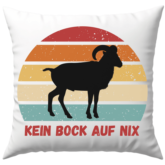 Kein Bock Auf Nix Ziegenbock Sprichwort Deko Kissen