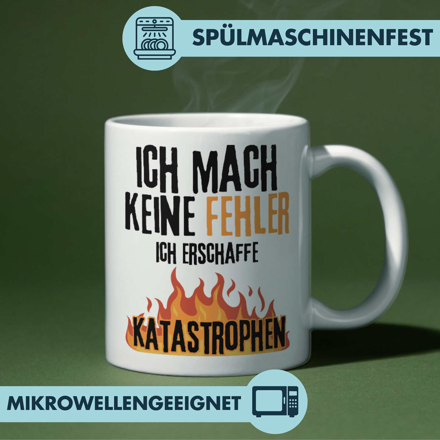 Ich Mach Keine Fehler Ich Erschaffe Katastrophen Selbstironie Kaffee Tasse