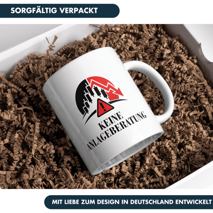 Keine Anlageberatung Trading Finanzen Kaffee Tasse