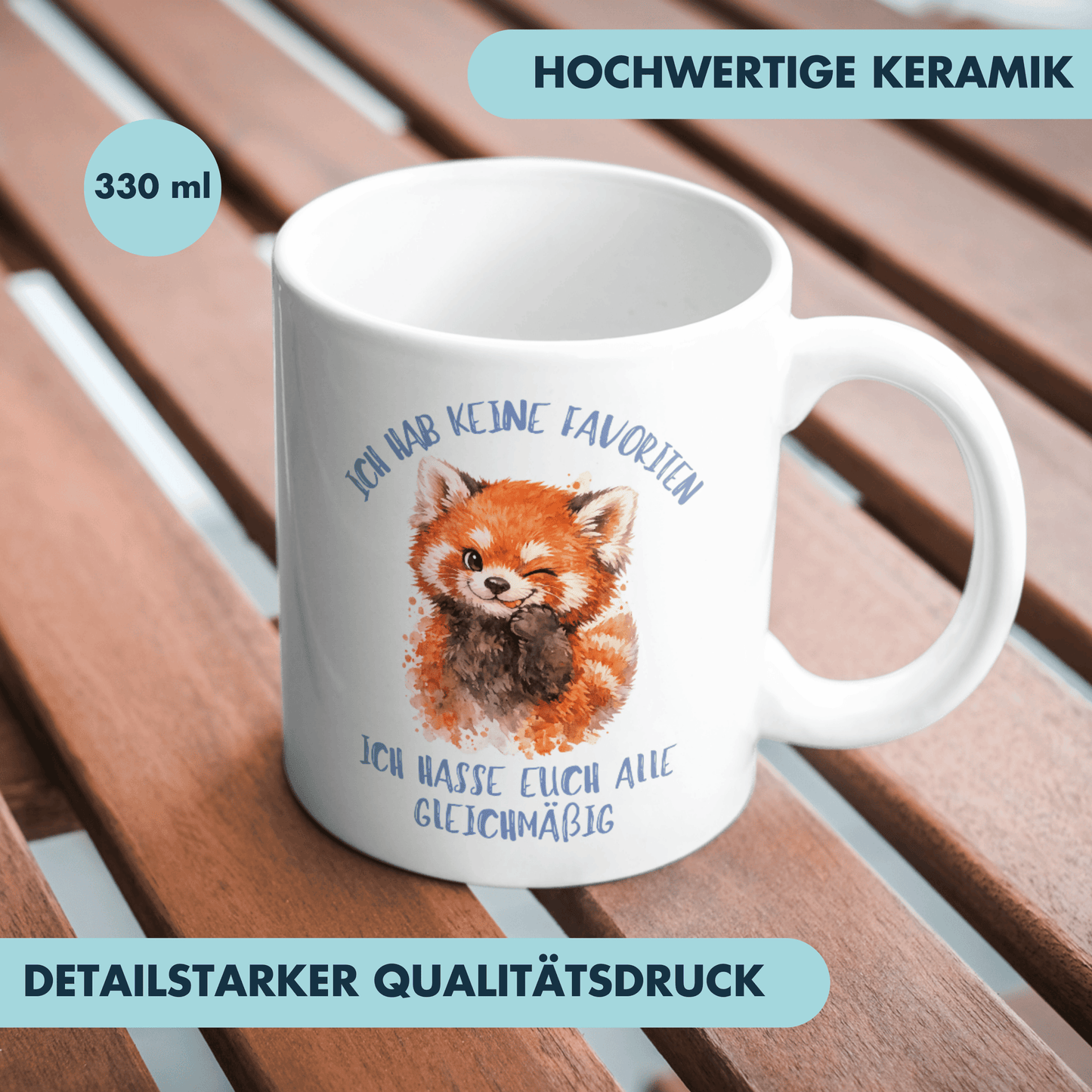 Ich Hab Keine Favoriten Ich Hasse Euch Alle Gleichmäßig Kaffee Tasse