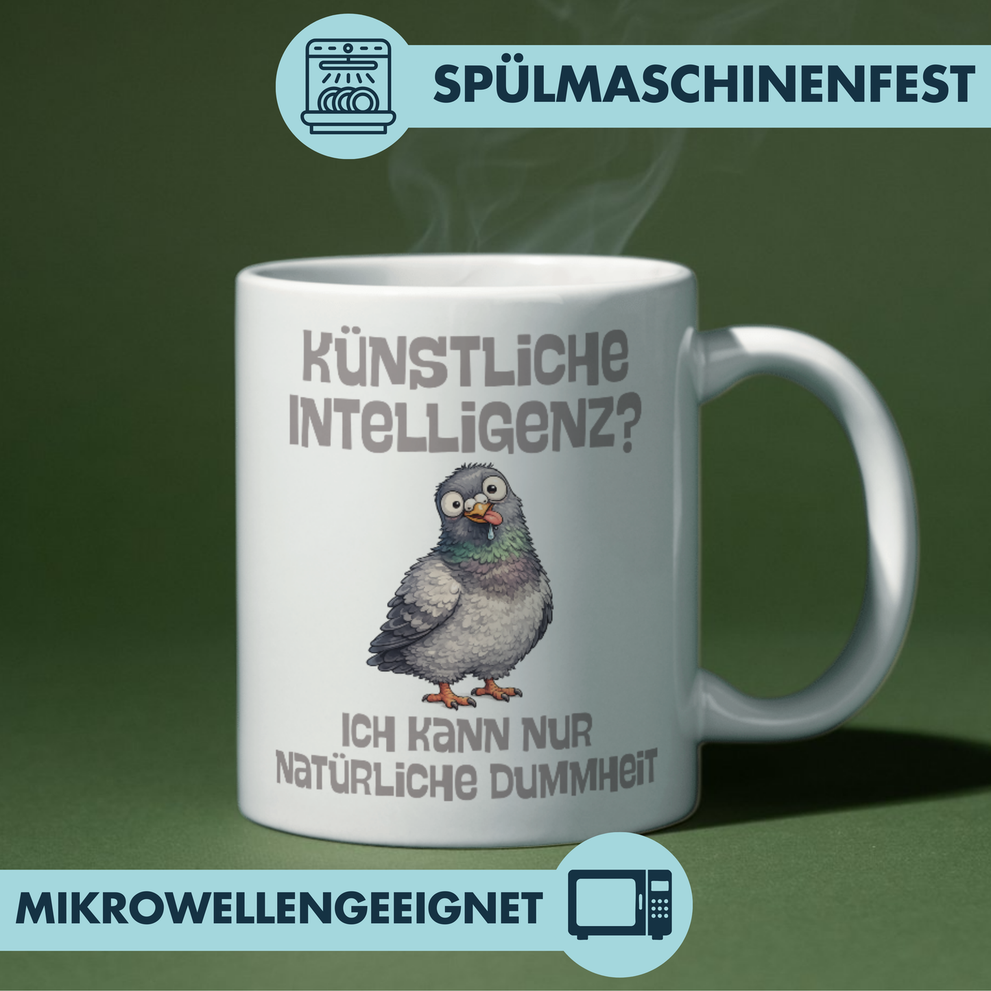 Künstliche Intelligenz? Ich Kann Nur Natürliche Dummheit Kaffee Tasse