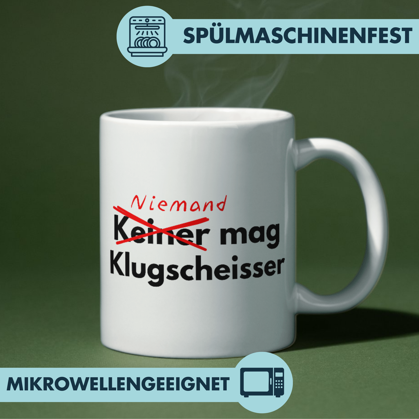 Niemand Mag Klugscheisser Korrektur Kaffee Tasse