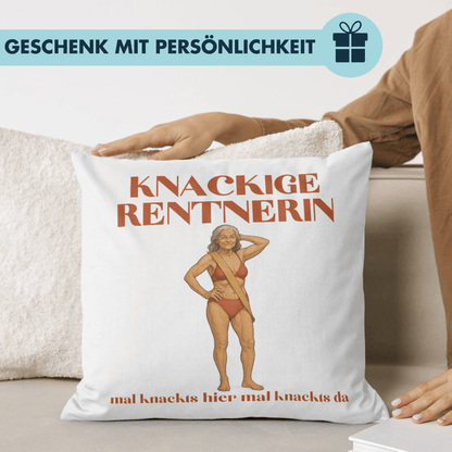 Knackige Rentnerin Mal Knackts Hier Mal Knackts Da Deko Kissen