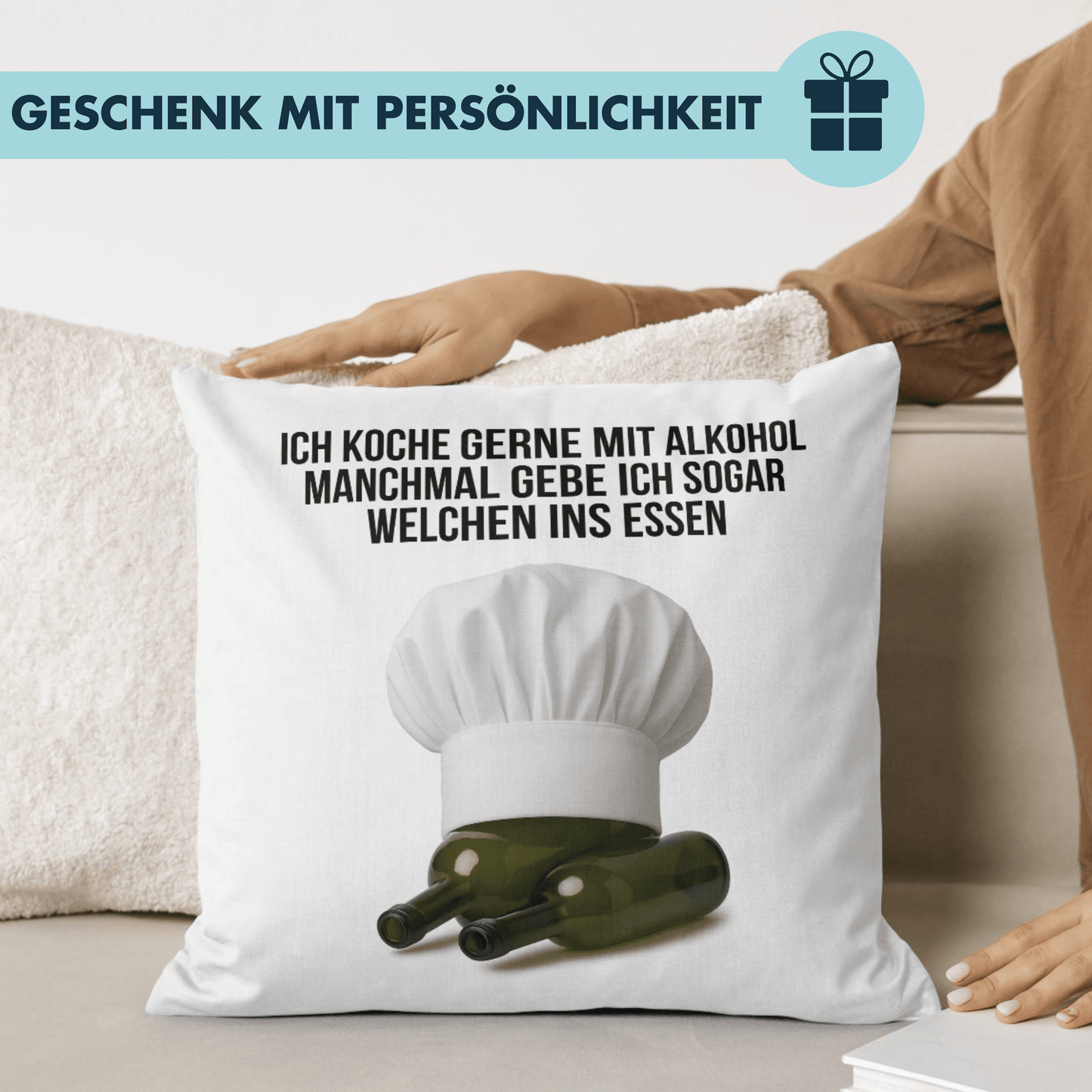 Ich Koche Gerne Mit Alkohol Manchmal Gebe Ich Sogar Welchen Ins Essen Koch Deko Kissen