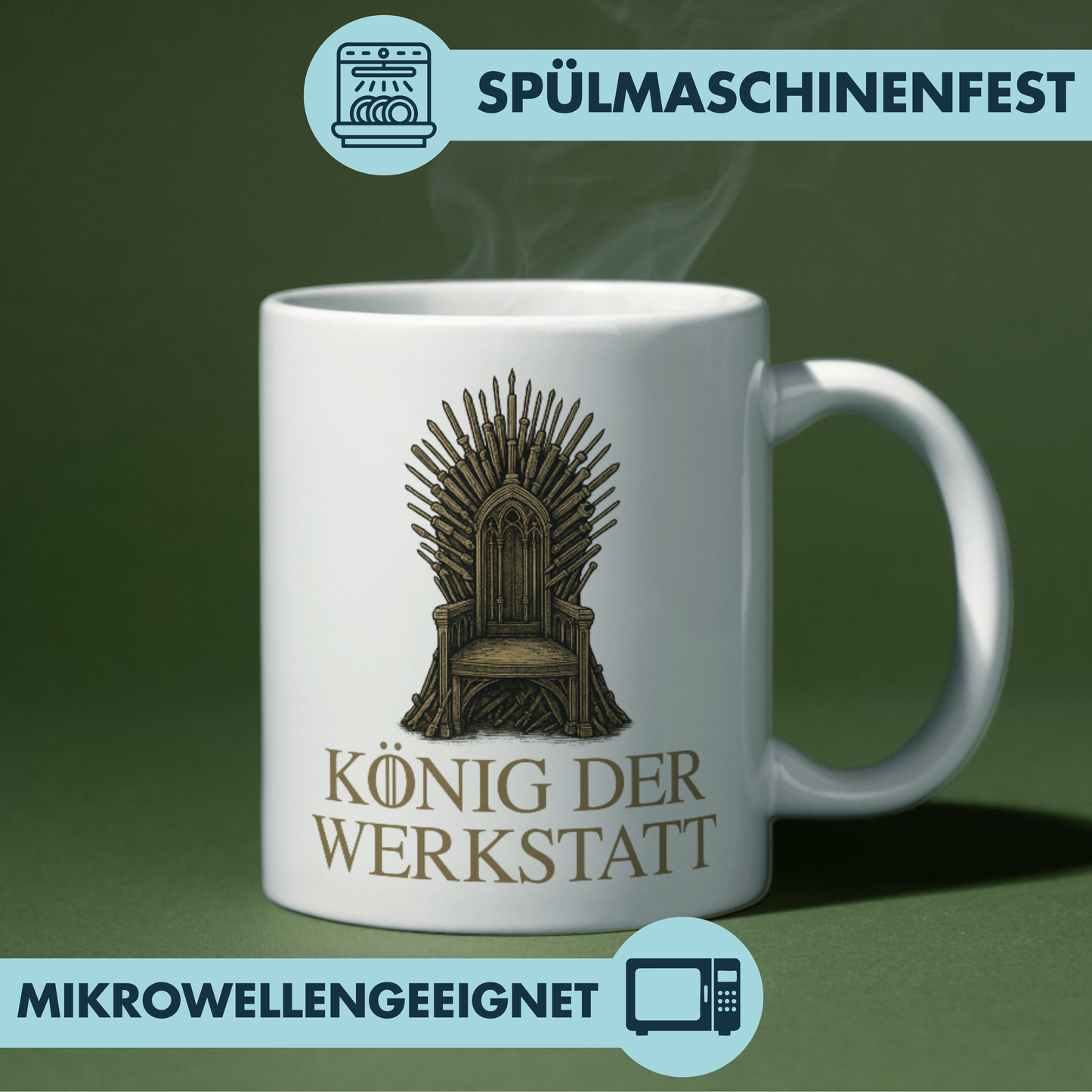 König Der Werkstatt Thron Aus Werkzeug Kaffee Tasse