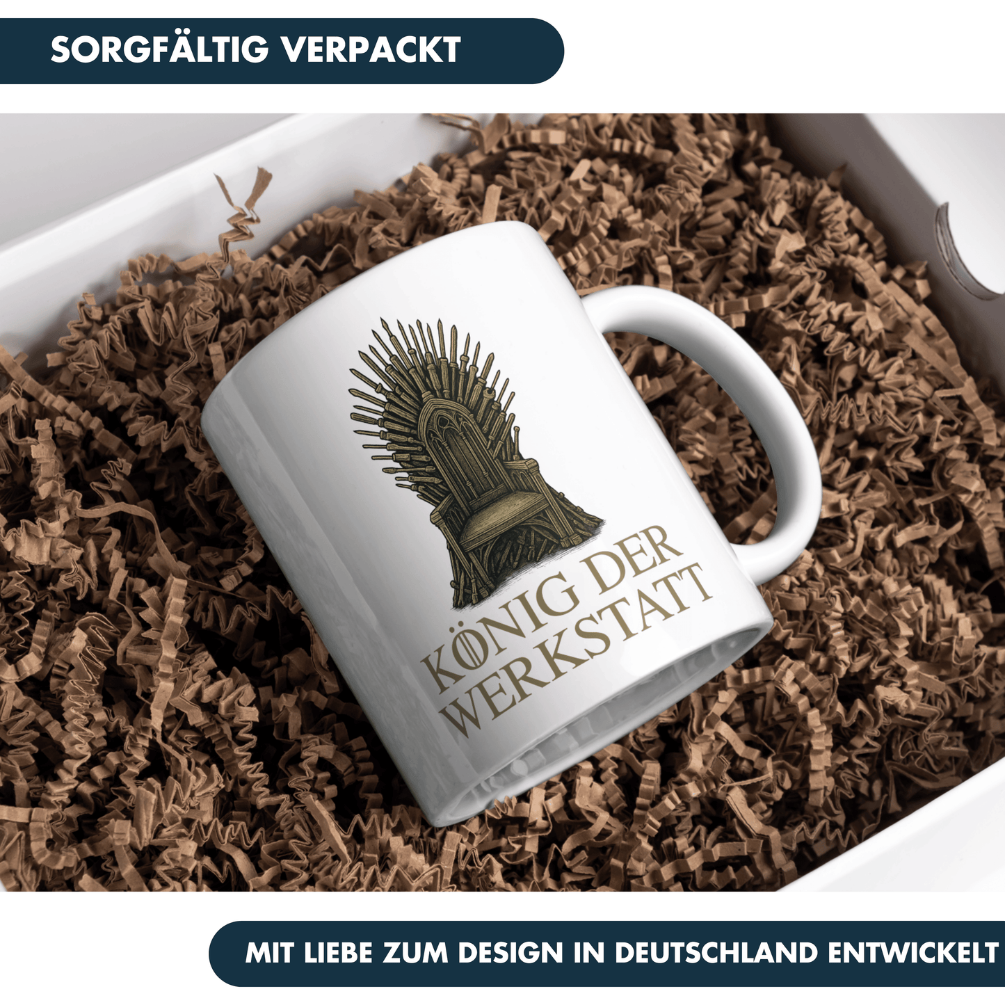 König Der Werkstatt Thron Aus Werkzeug Kaffee Tasse