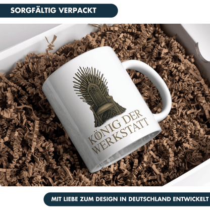 König Der Werkstatt Thron Aus Werkzeug Kaffee Tasse