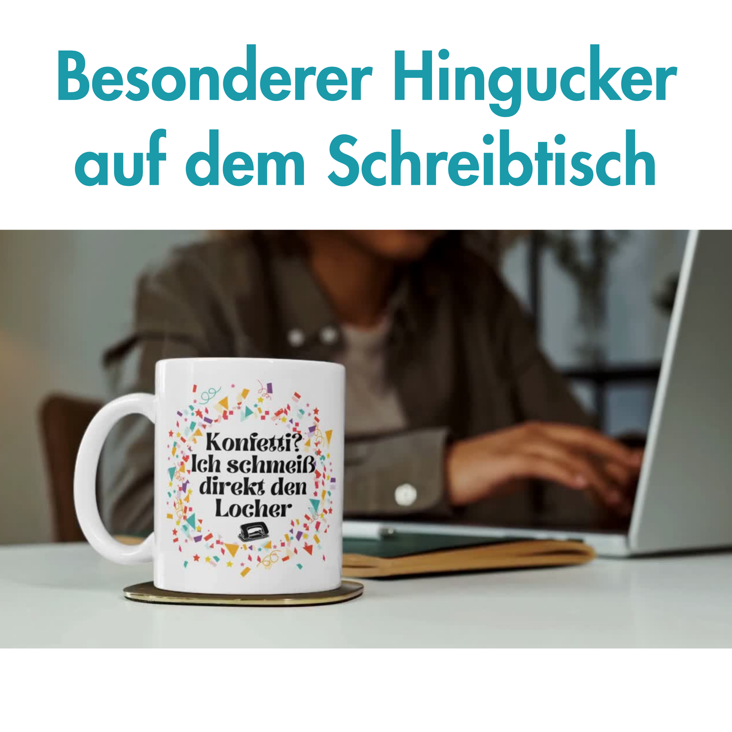 Konfetti? Ich Schmeiß Direkt Den Locher Büro Kaffee Tasse