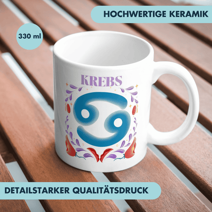 Krebs Cancer Sternzeichen Kaffee Tasse
