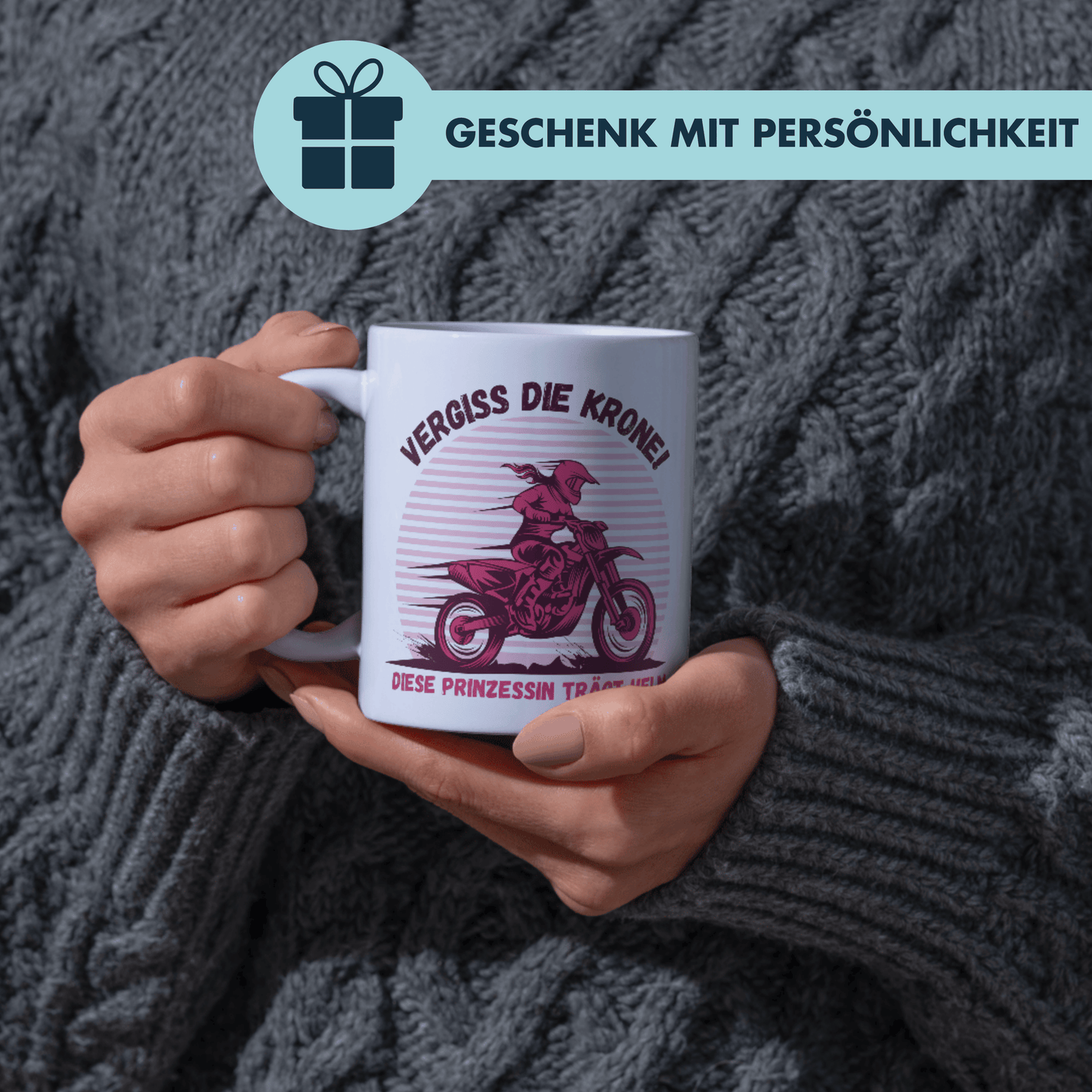 Vergiss Die Krone Diese Prinzessin Trägt Helm Motorrad Kaffee Tasse
