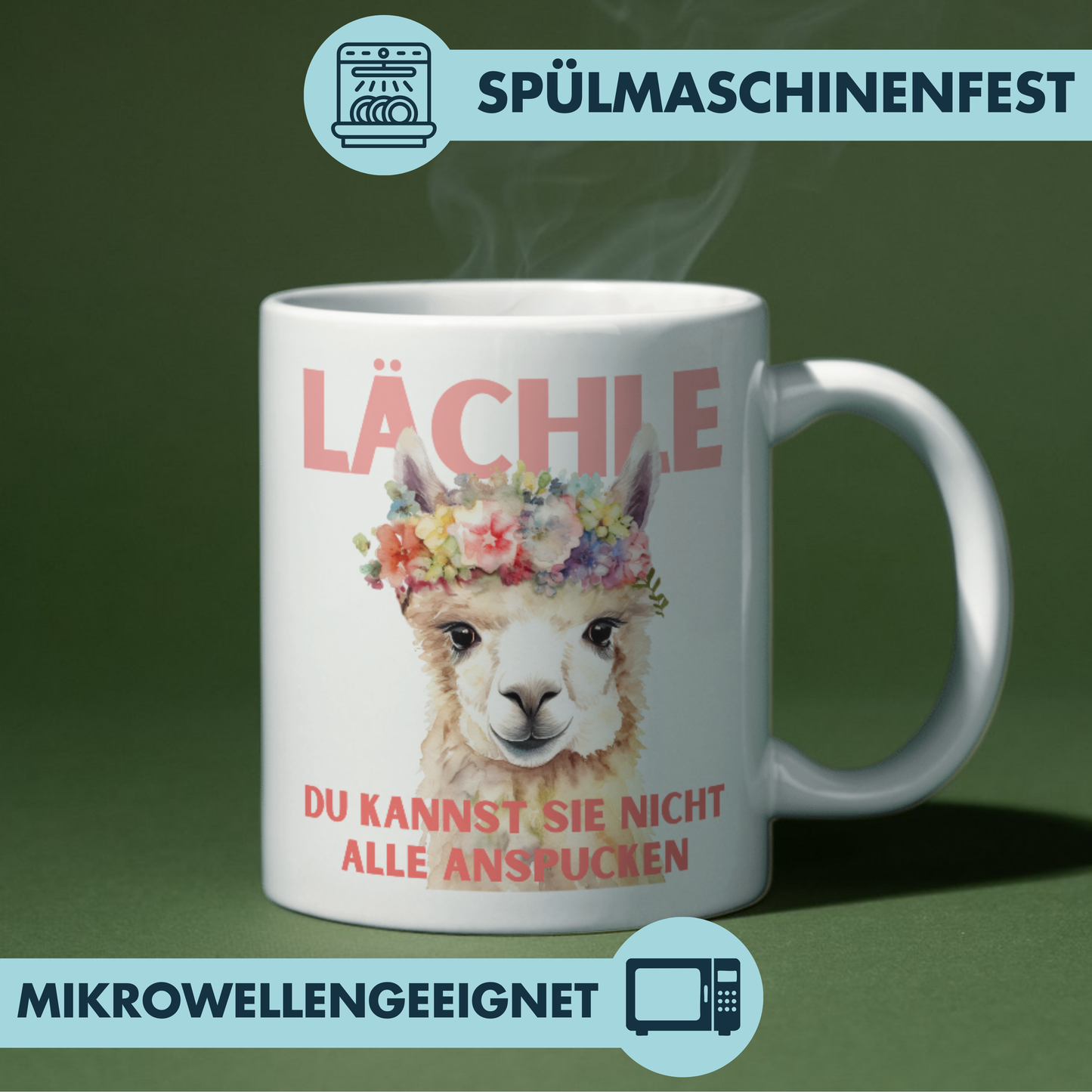 Lächle Du Kannst Sie Nicht Alle Anspucken Lama Alapaka Kaffee Tasse