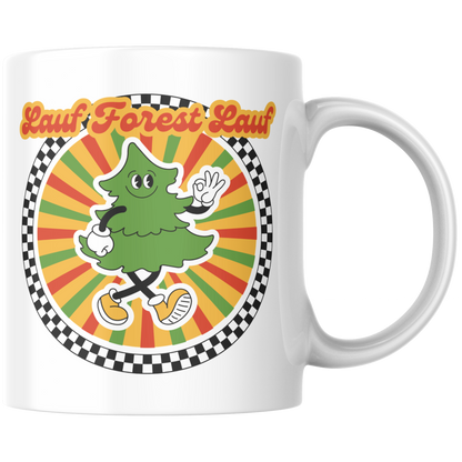Lauf Forest Lauf Retro Spruch Kaffee Tasse
