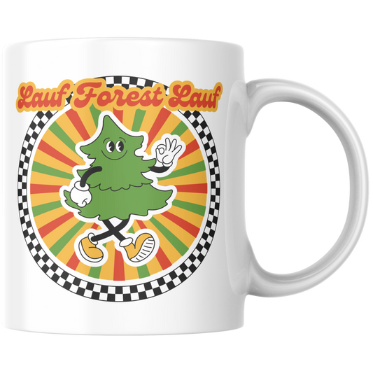 Lauf Forest Lauf Retro Spruch Kaffee Tasse