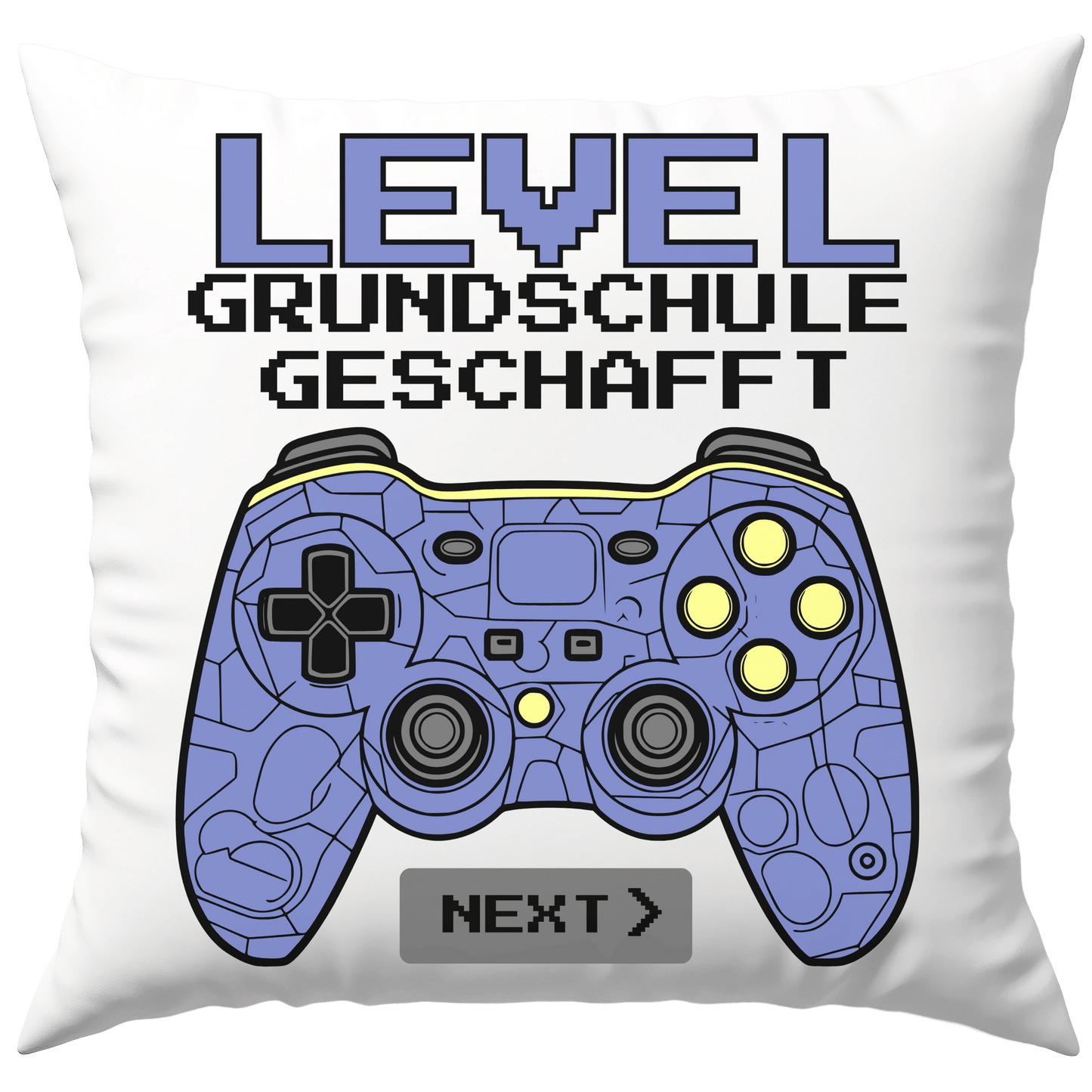 Level Grundschule Geschafft Zocker Gamer Deko Kissen