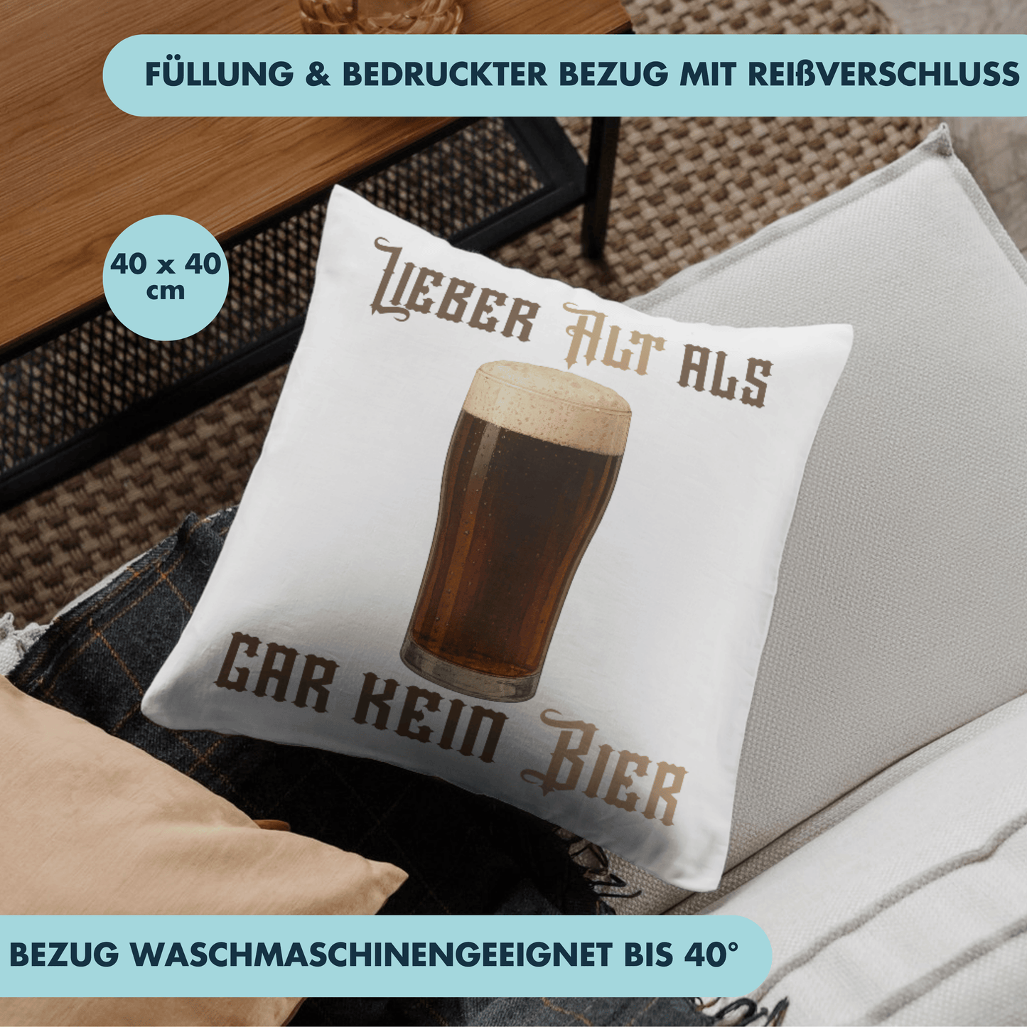 Lieber Alt Als Gar Kein Bier Altbier Deko Kissen