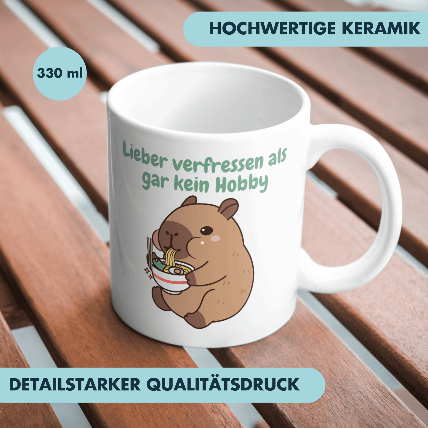 Lieber Verfressen Als Gar Kein Hobby Capybara Kaffee Tasse