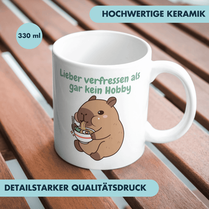 Lieber Verfressen Als Gar Kein Hobby Capybara Kaffee Tasse