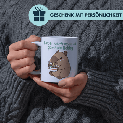Lieber Verfressen Als Gar Kein Hobby Capybara Kaffee Tasse