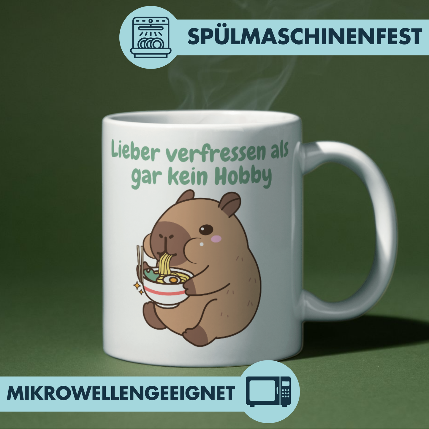 Lieber Verfressen Als Gar Kein Hobby Capybara Kaffee Tasse