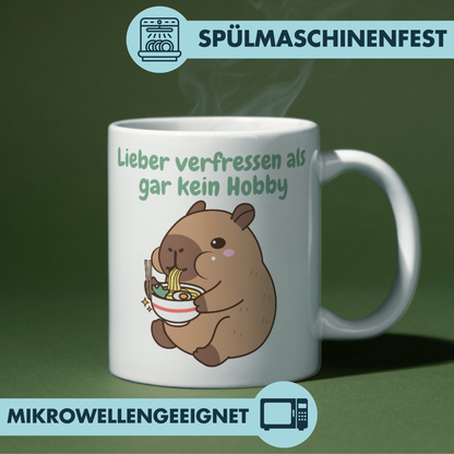 Lieber Verfressen Als Gar Kein Hobby Capybara Kaffee Tasse