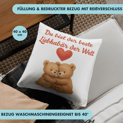 Du Bist Der Beste Liebhabär Der Welt Wortspiel Liebe Deko Kissen