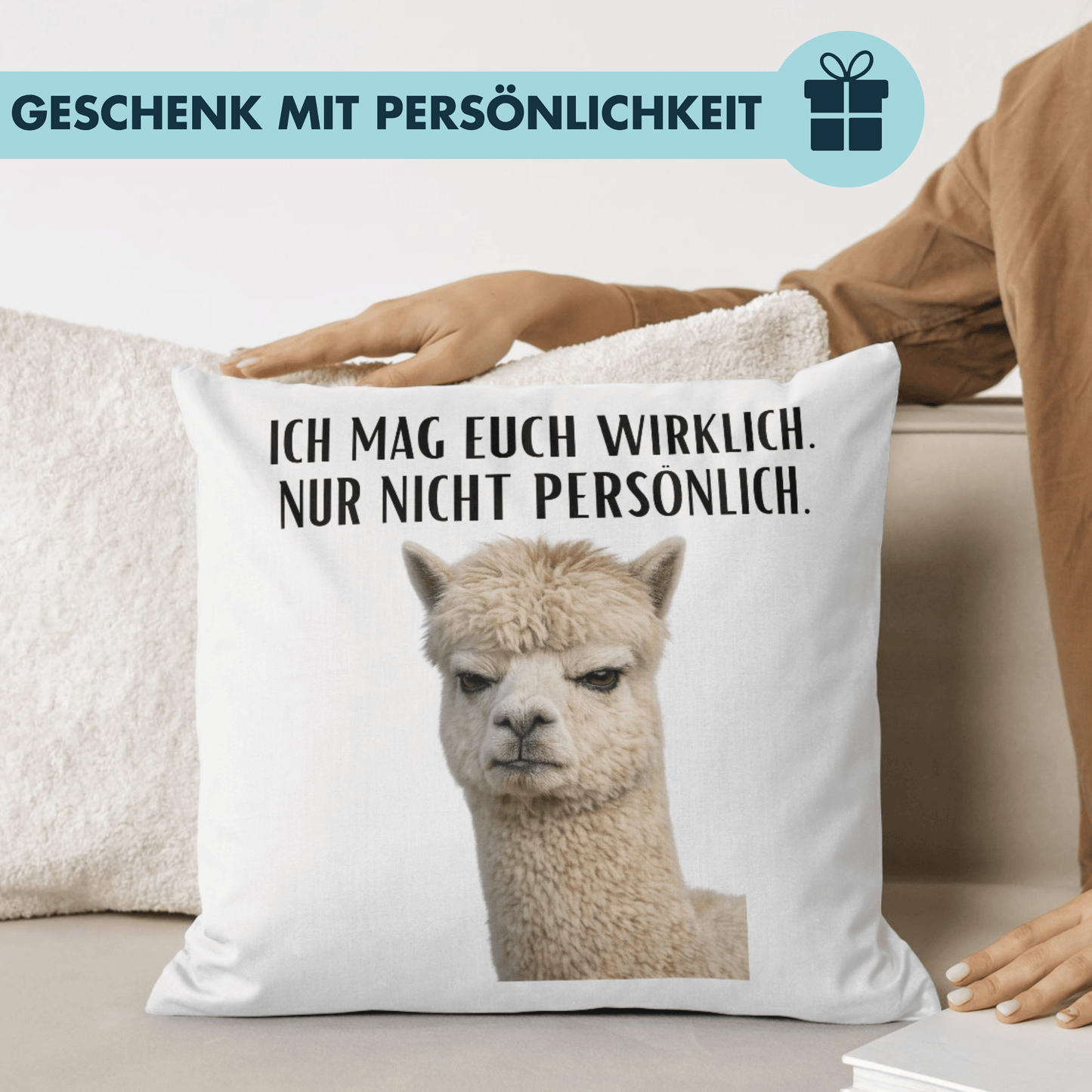 Ich Mag Euch Wirklich Nur Nicht Persönlich Deko Kissen