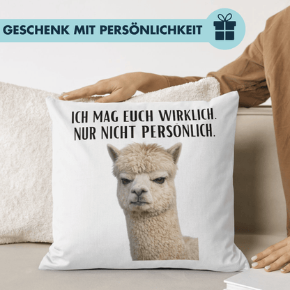 Ich Mag Euch Wirklich Nur Nicht Persönlich Deko Kissen