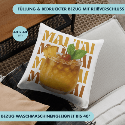 Mai Tai Cocktail Deko Kissen