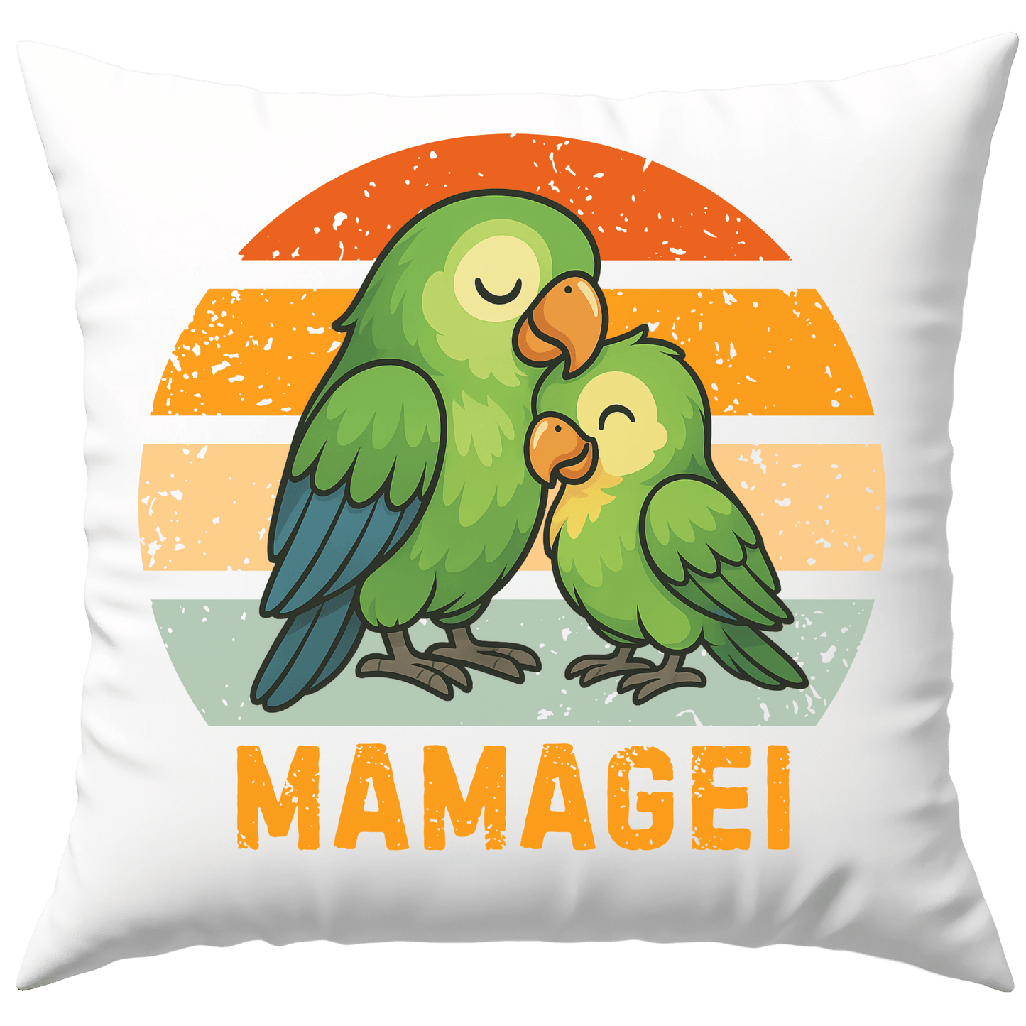 Mamagei Papagei Wortspiel Muttertag Deko Kissen