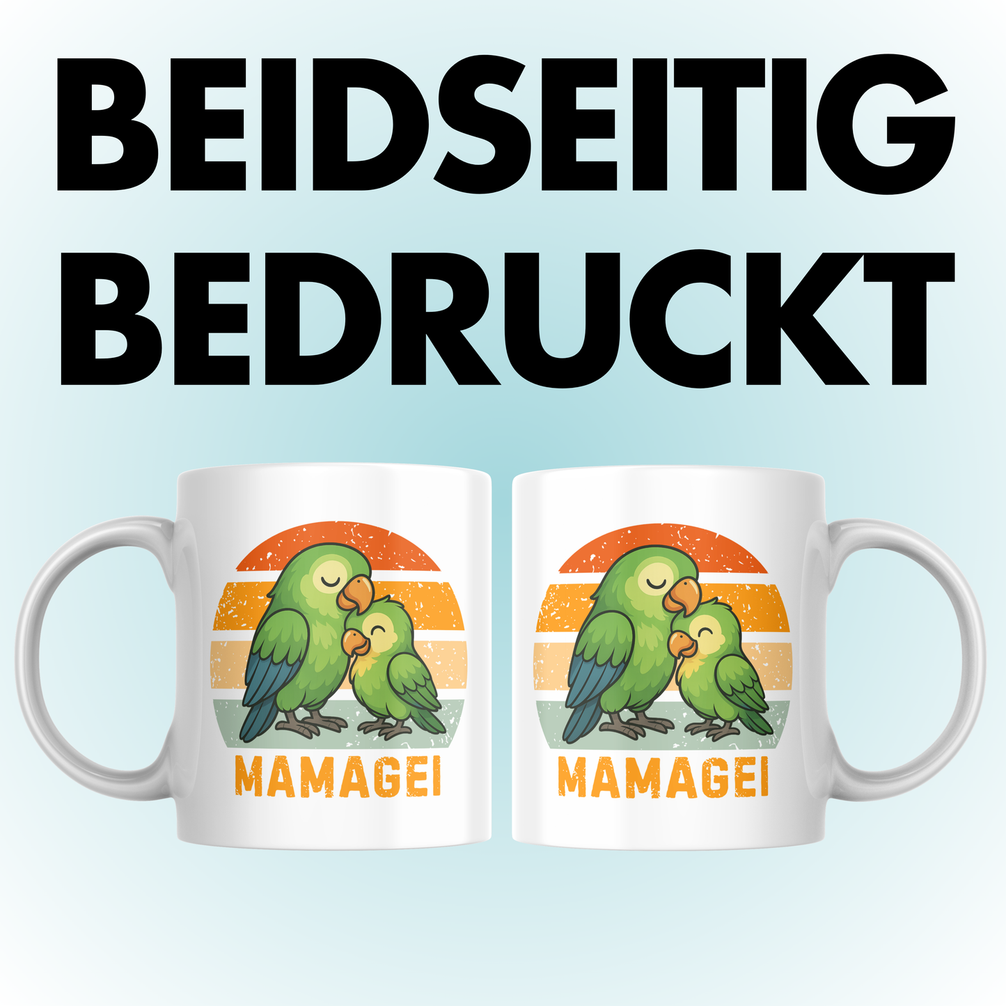 Mamagei Papagei Wortspiel Muttertag Kaffee Tasse