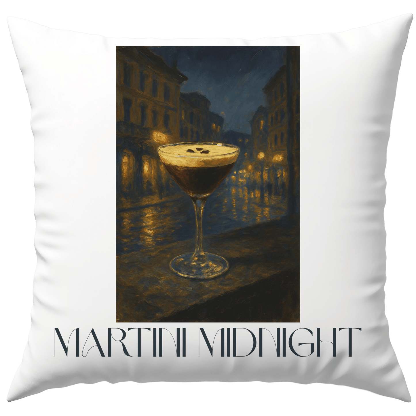 Espresso Martini Midnight Cocktail Deko Kissen