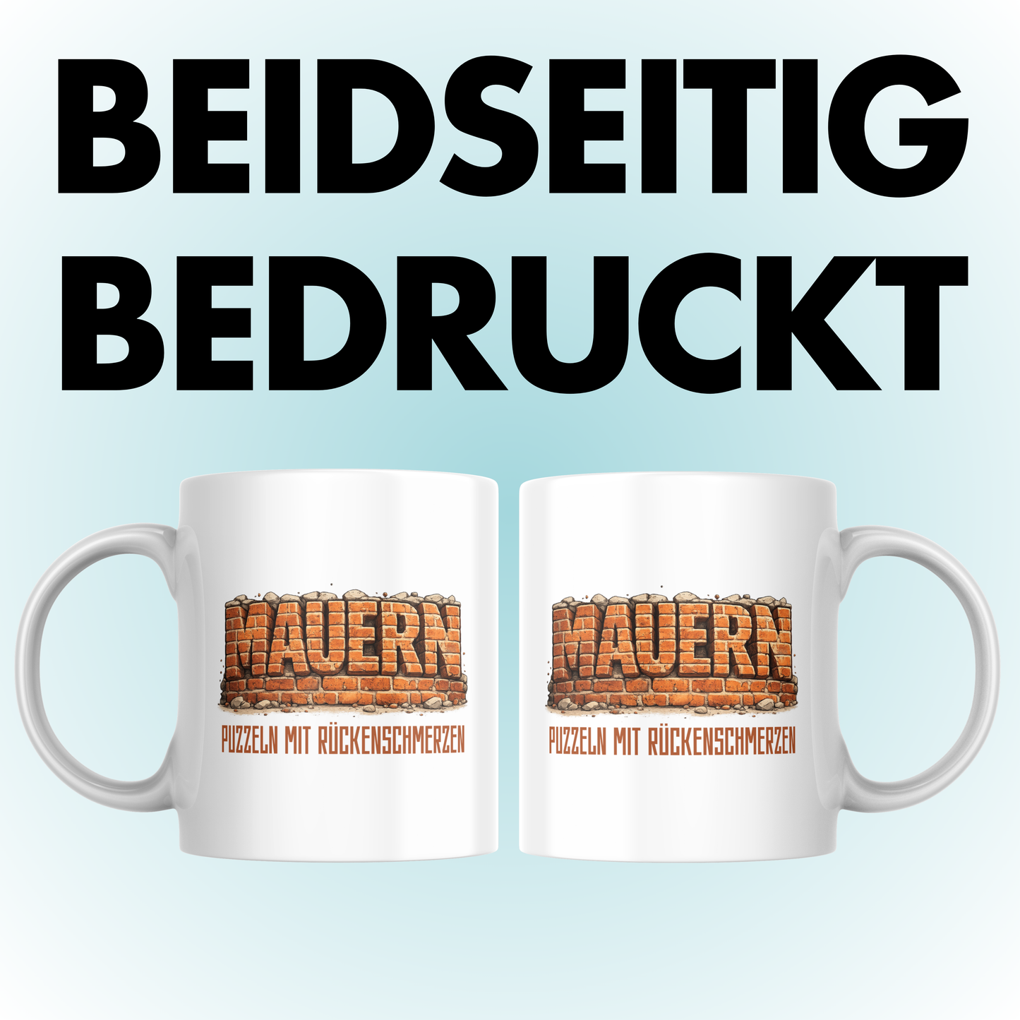 Mauern Puzzeln Mit Rückenschmerzen Maurer Kaffee Tasse
