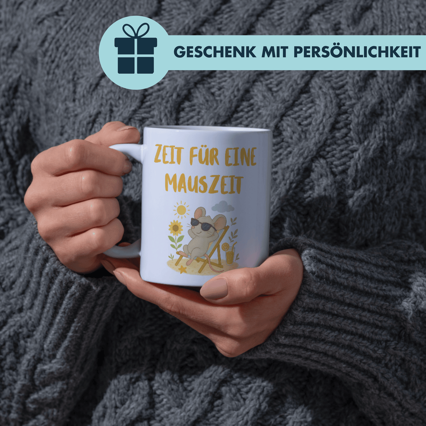 Zeit Für Eine Mauszeit Wortspiel Kaffee Tasse