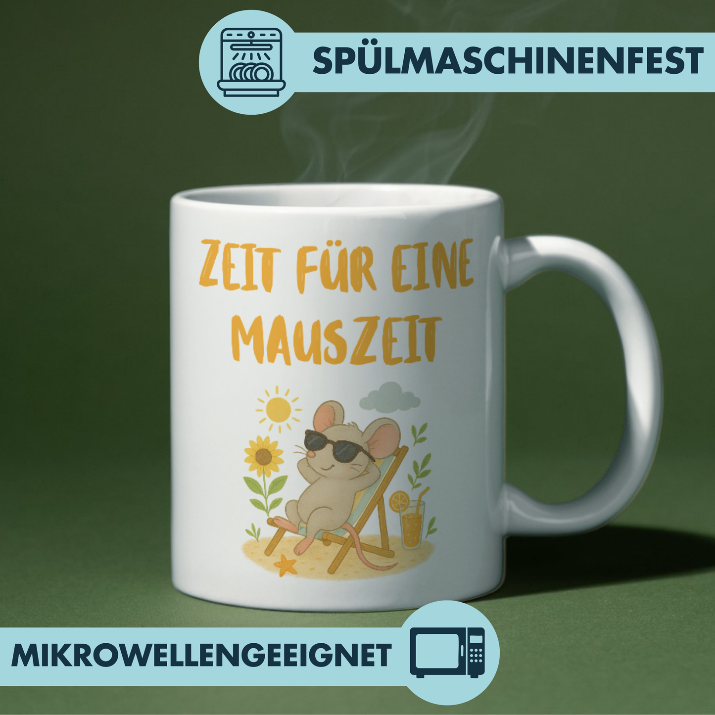 Zeit Für Eine Mauszeit Wortspiel Kaffee Tasse