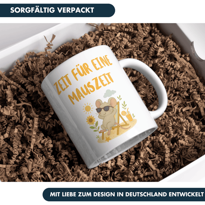 Zeit Für Eine Mauszeit Wortspiel Kaffee Tasse