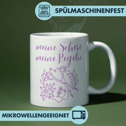 Meine Schere Meine Regeln Friseurin Kaffee Tasse