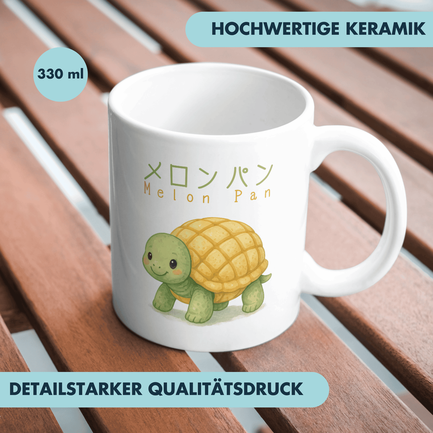 Melon Pan Schildkröte Japan Kaffee Tasse