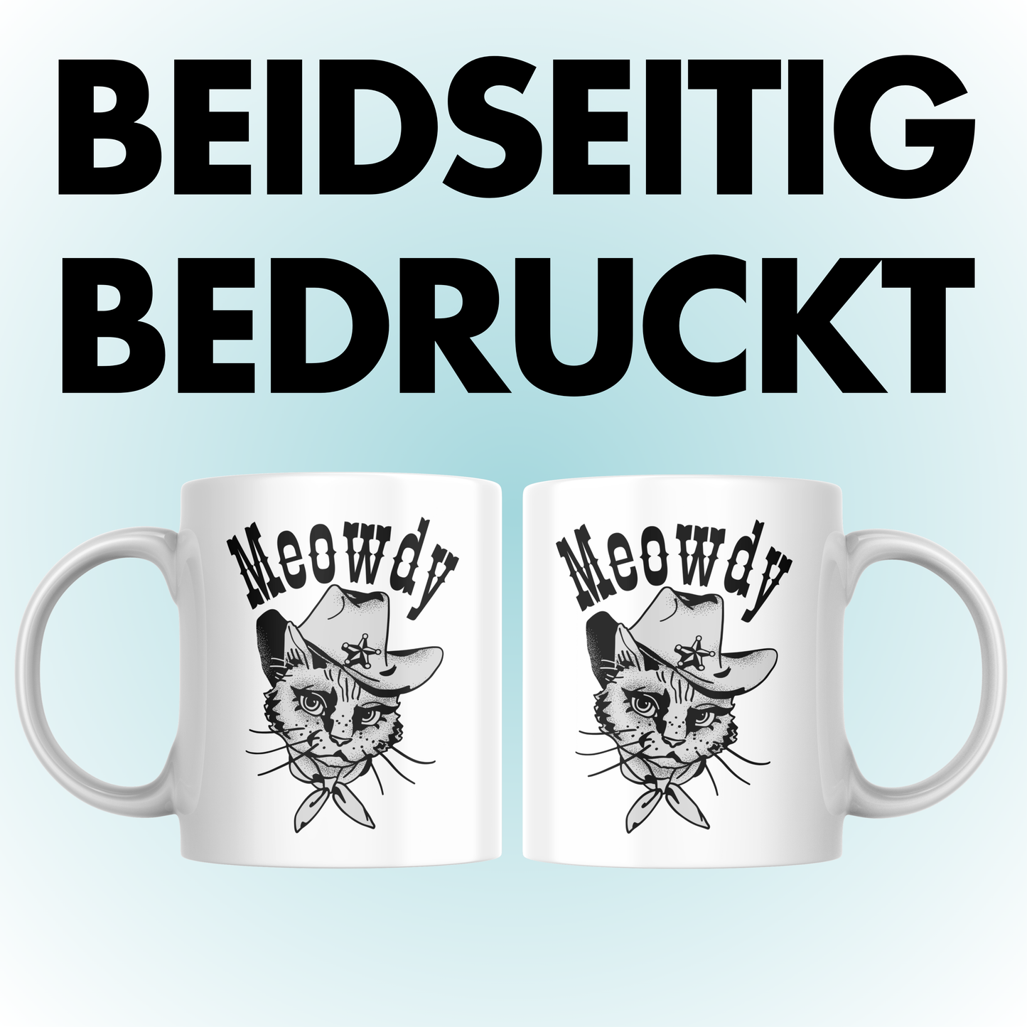 Meowdy Katze Cowboy Kaffee Tasse