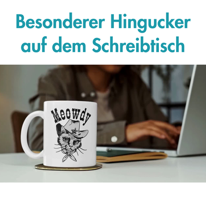 Meowdy Katze Cowboy Kaffee Tasse