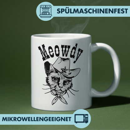 Meowdy Katze Cowboy Kaffee Tasse