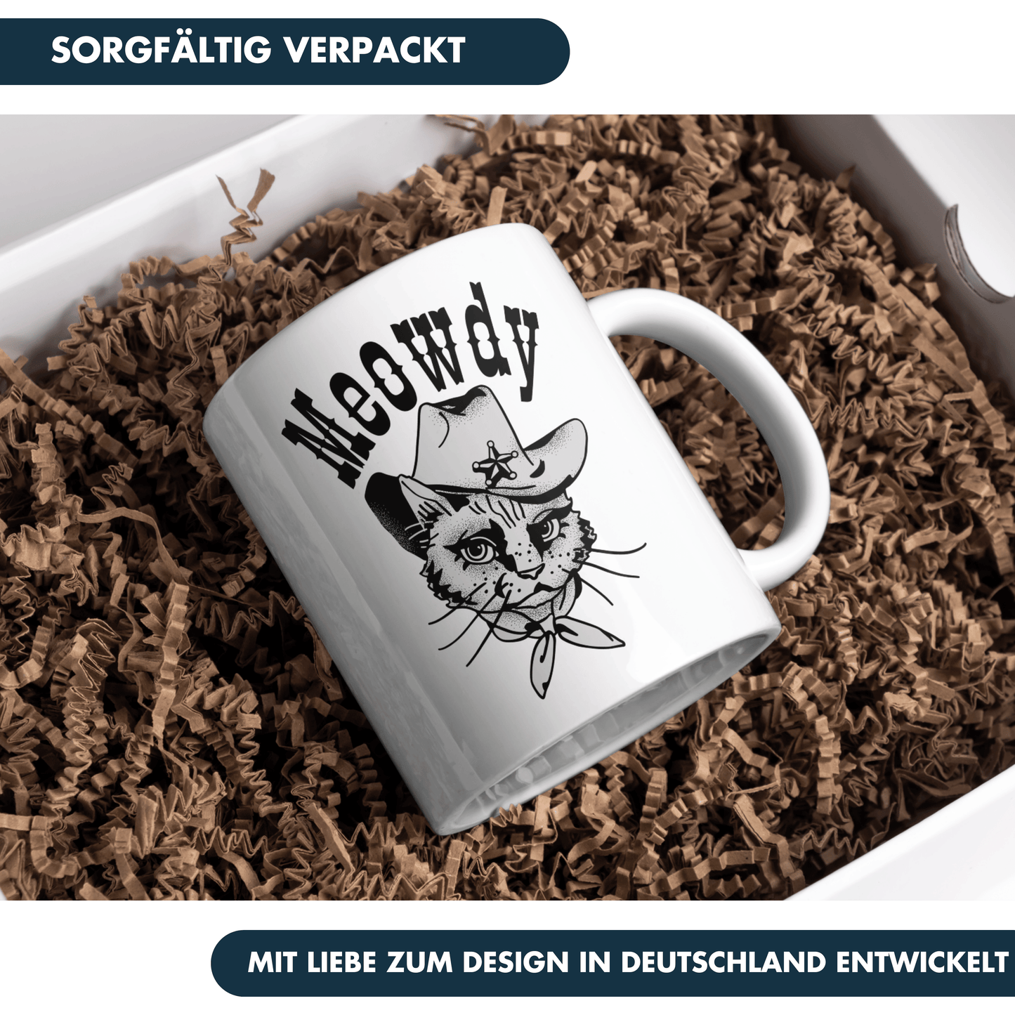 Meowdy Katze Cowboy Kaffee Tasse