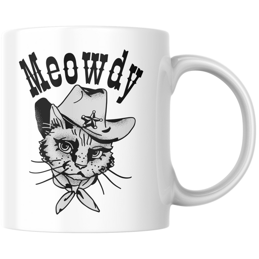 Meowdy Katze Cowboy Kaffee Tasse