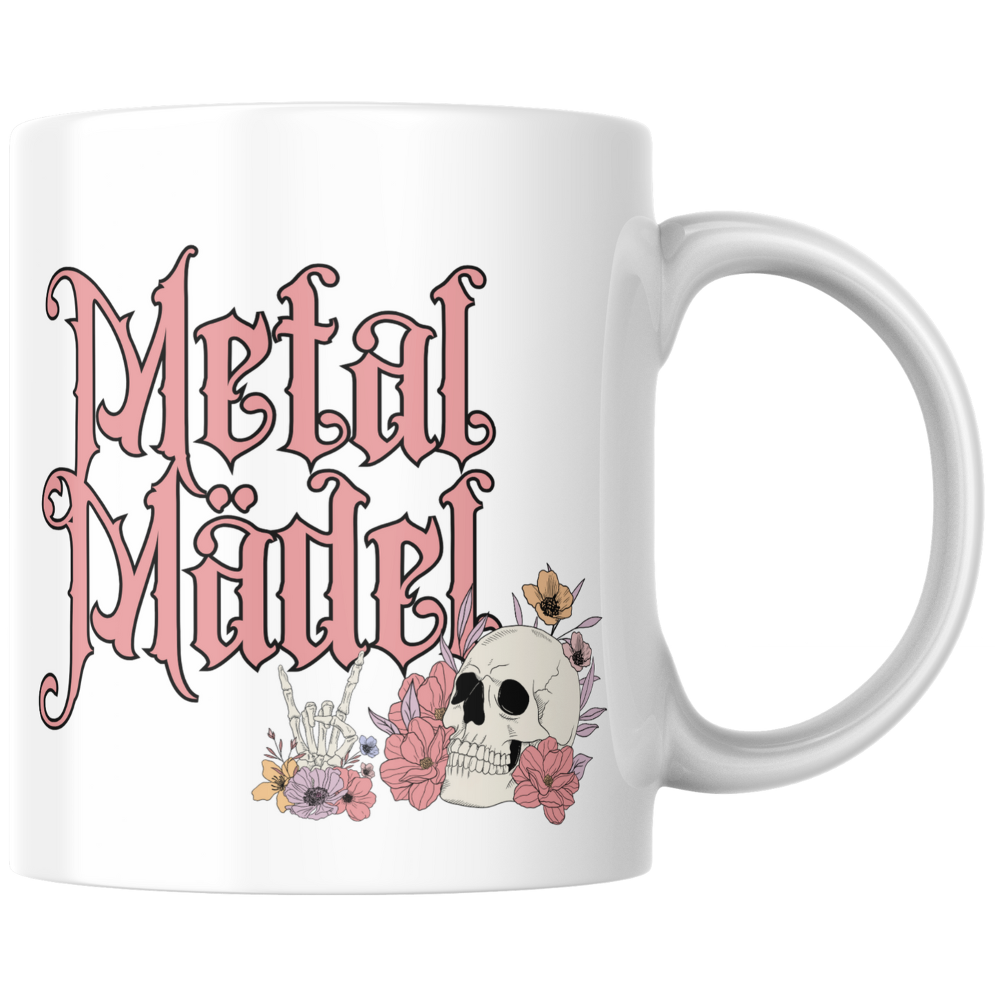 Metal Mädel Musik Metalhead Kaffee Tasse