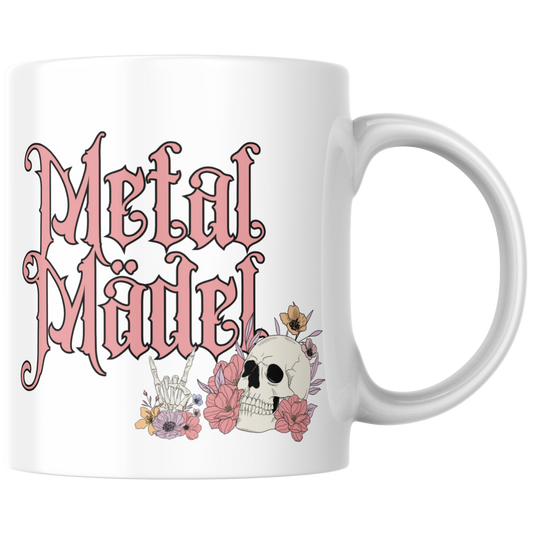 Metal Mädel Musik Metalhead Kaffee Tasse