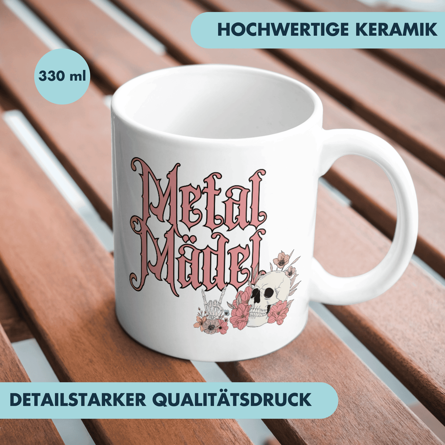 Metal Mädel Musik Metalhead Kaffee Tasse
